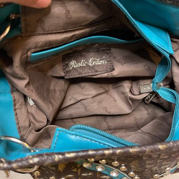 Rustic Coutures Blue Crossbody Purse - Picture 5 of 9